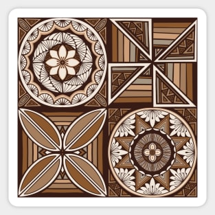 Tapa patchwork - coffee Sticker